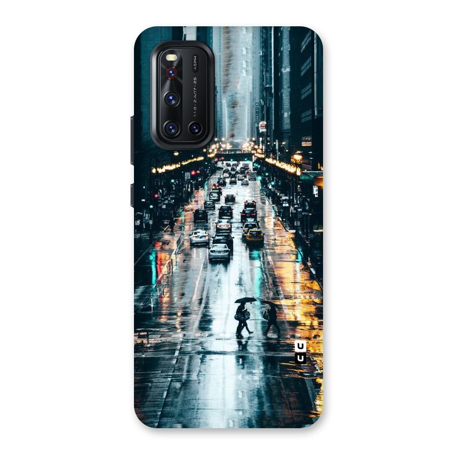 NY Streets Rainy Back Case for Vivo V19