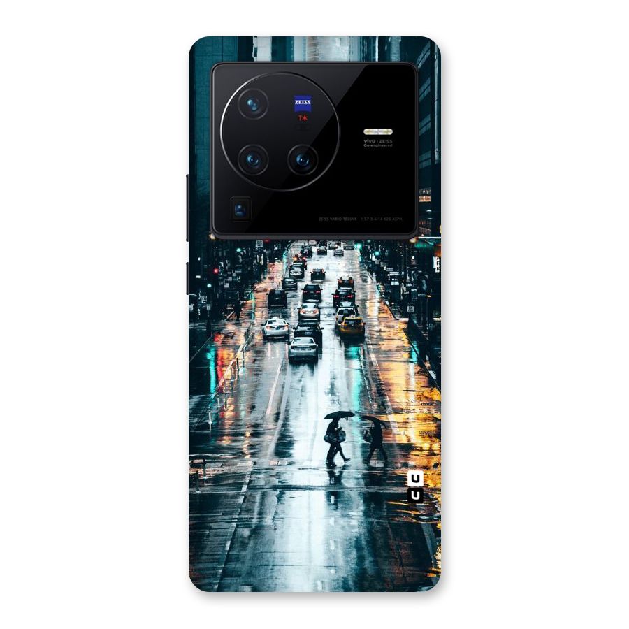 NY Streets Rainy Back Case for Vivo X80 Pro