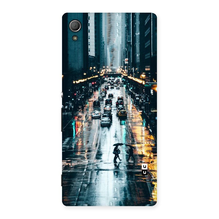 NY Streets Rainy Back Case for Xperia Z3 Plus