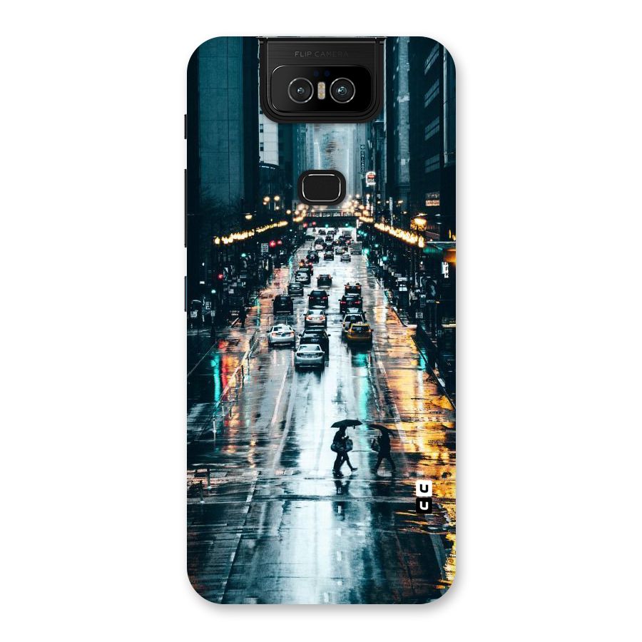 NY Streets Rainy Back Case for Zenfone 6z