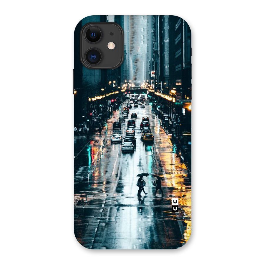 NY Streets Rainy Back Case for iPhone 11