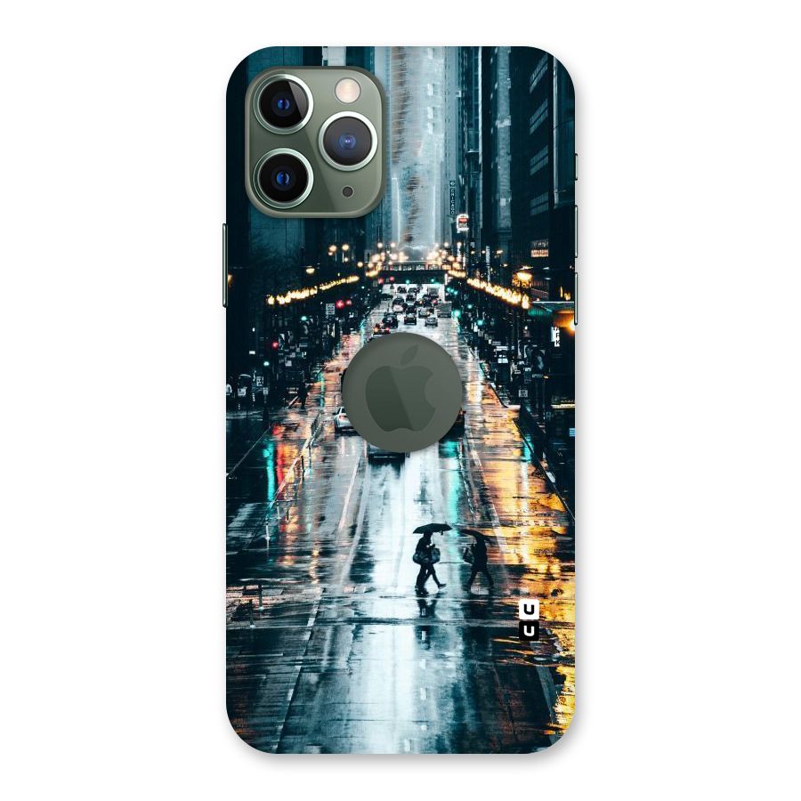 NY Streets Rainy Back Case for iPhone 11 Pro Logo  Cut