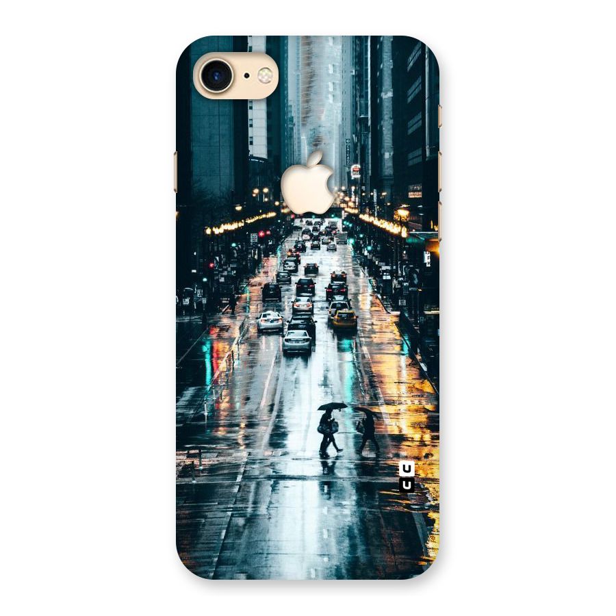 NY Streets Rainy Back Case for iPhone 7 Apple Cut