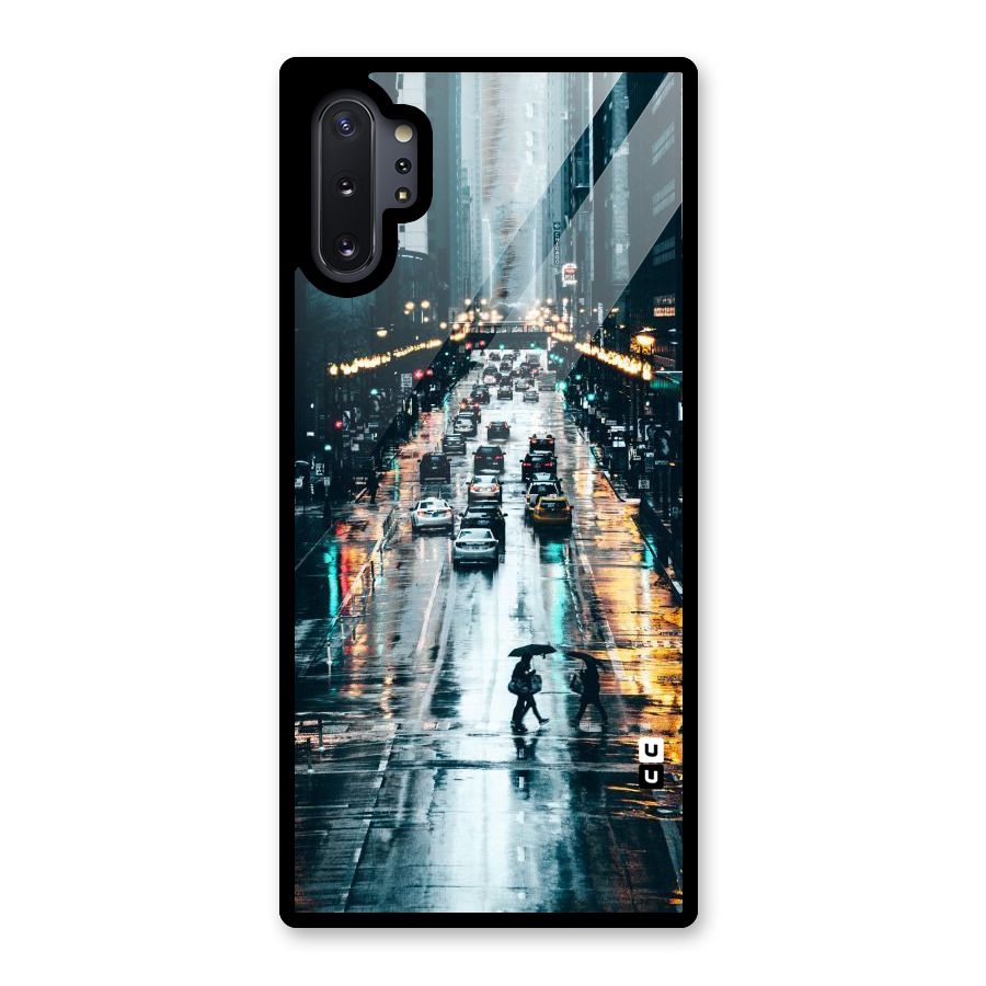 NY Streets Rainy Glass Back Case for Galaxy Note 10 Plus