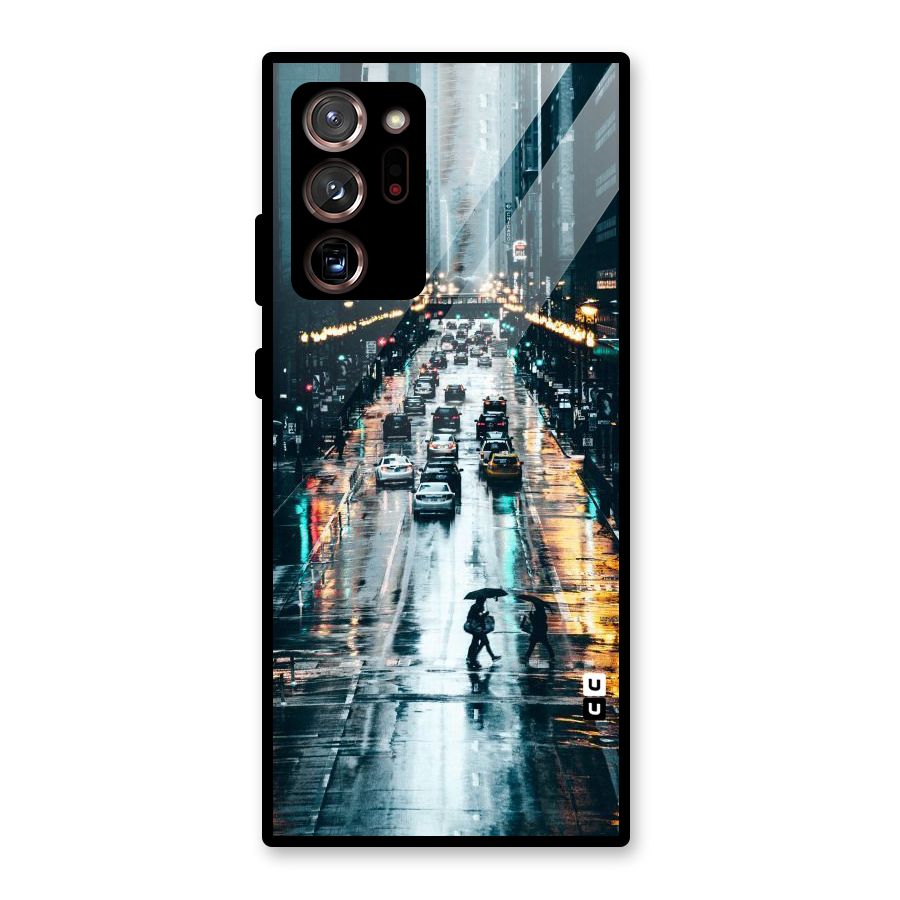 NY Streets Rainy Glass Back Case for Galaxy Note 20 Ultra