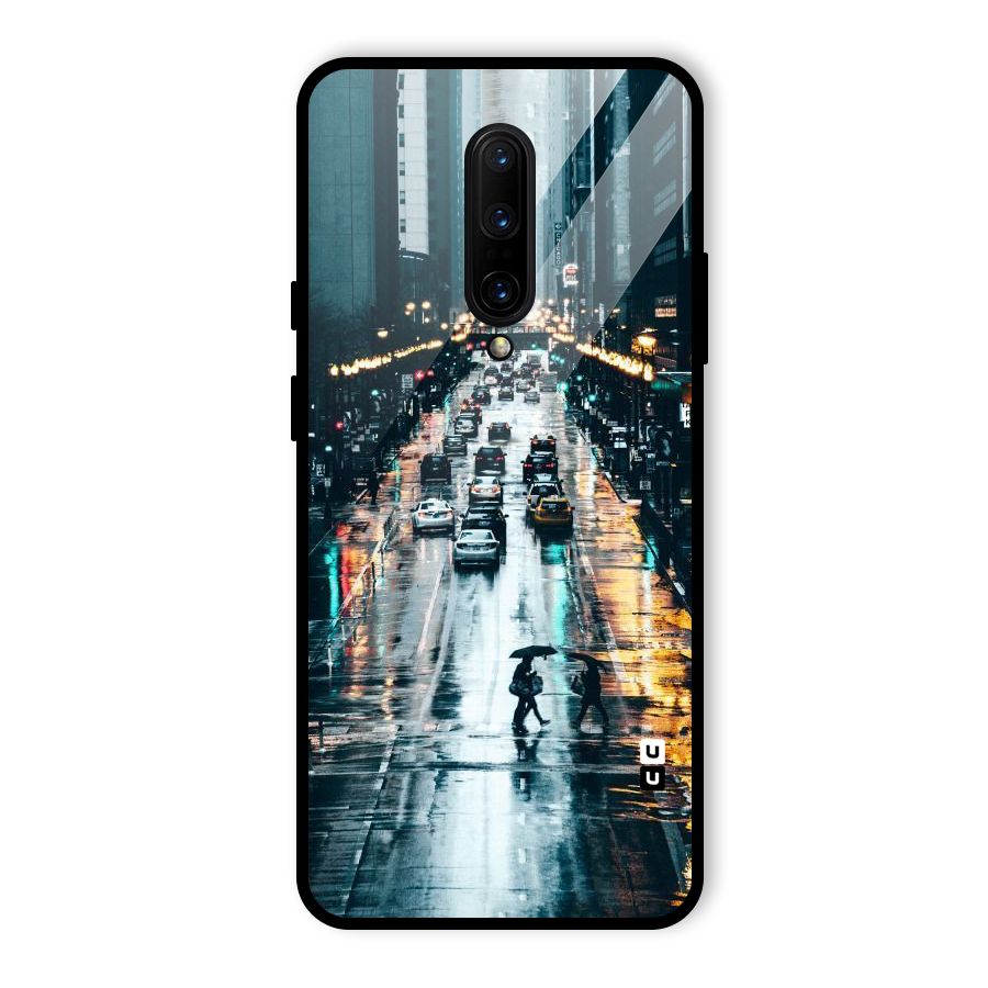 NY Streets Rainy Glass Back Case for OnePlus 7 Pro