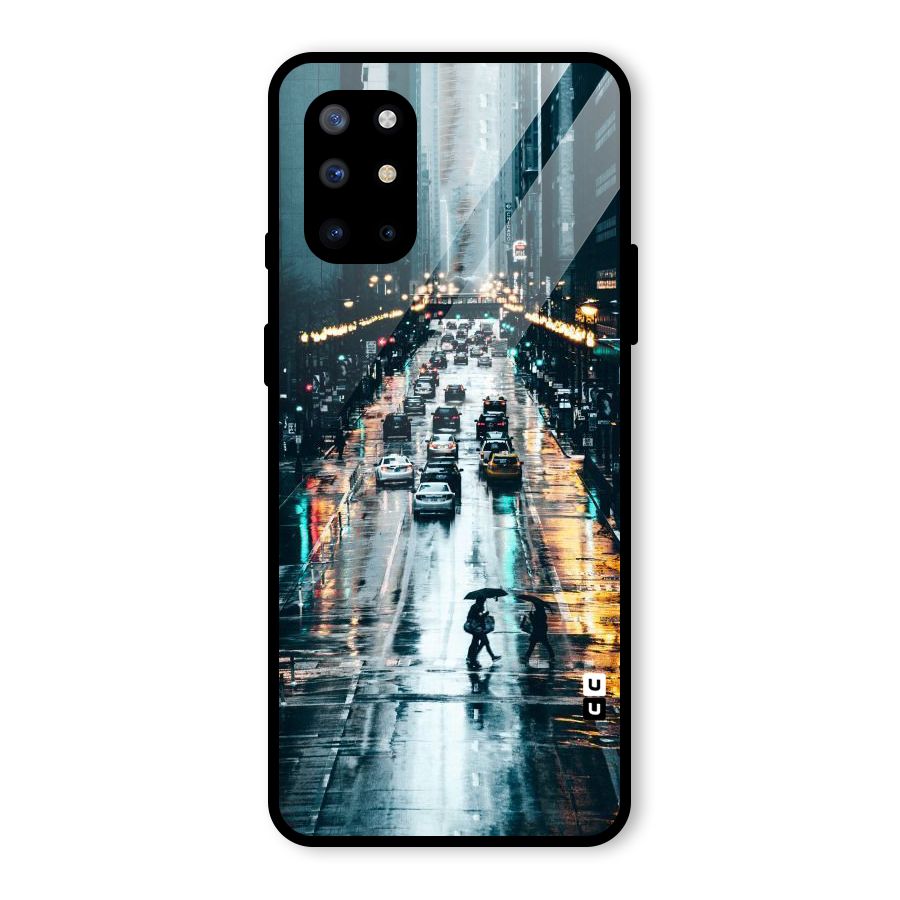 NY Streets Rainy Glass Back Case for OnePlus 8T