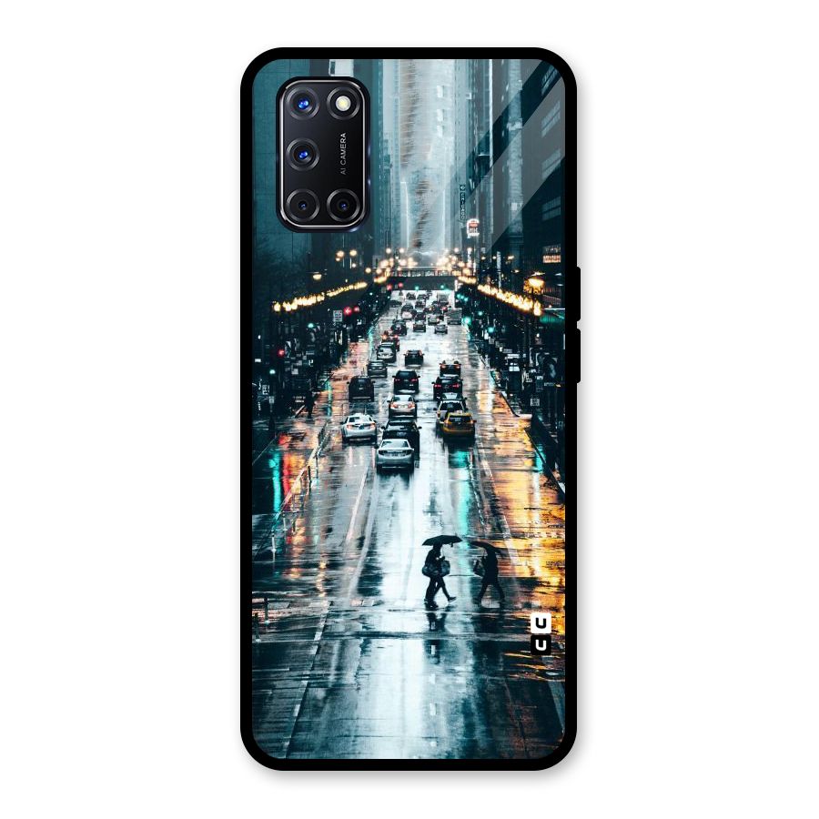 NY Streets Rainy Glass Back Case for Oppo A52