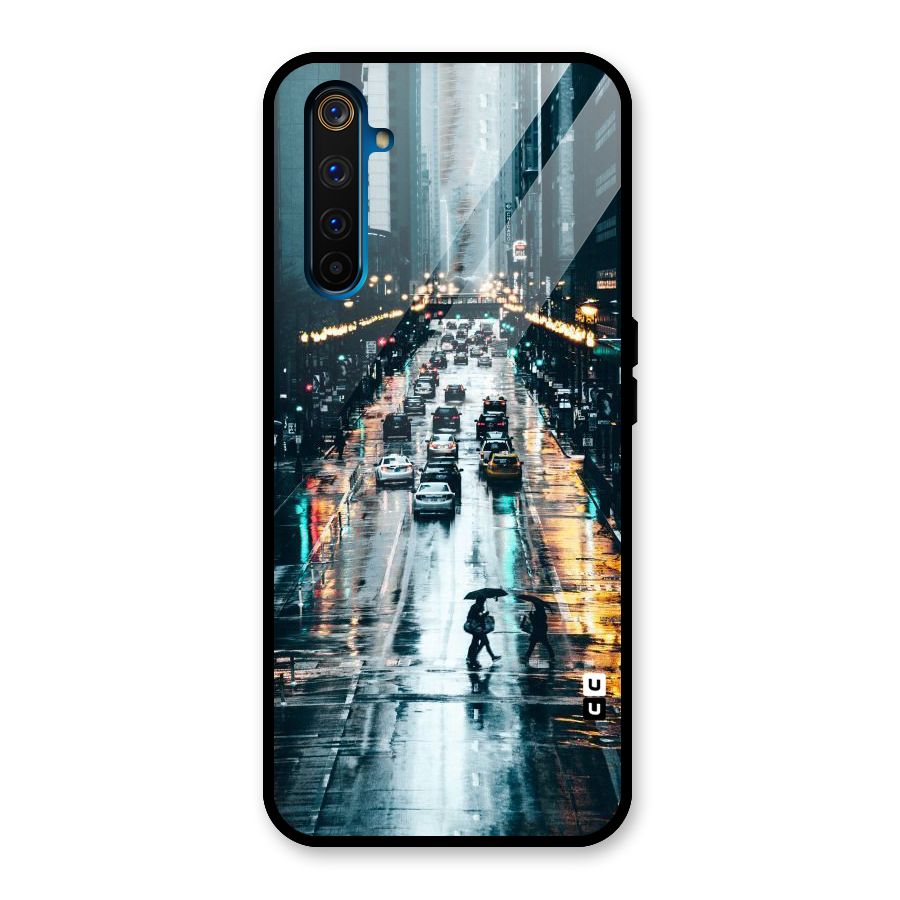 NY Streets Rainy Glass Back Case for Realme 6 Pro