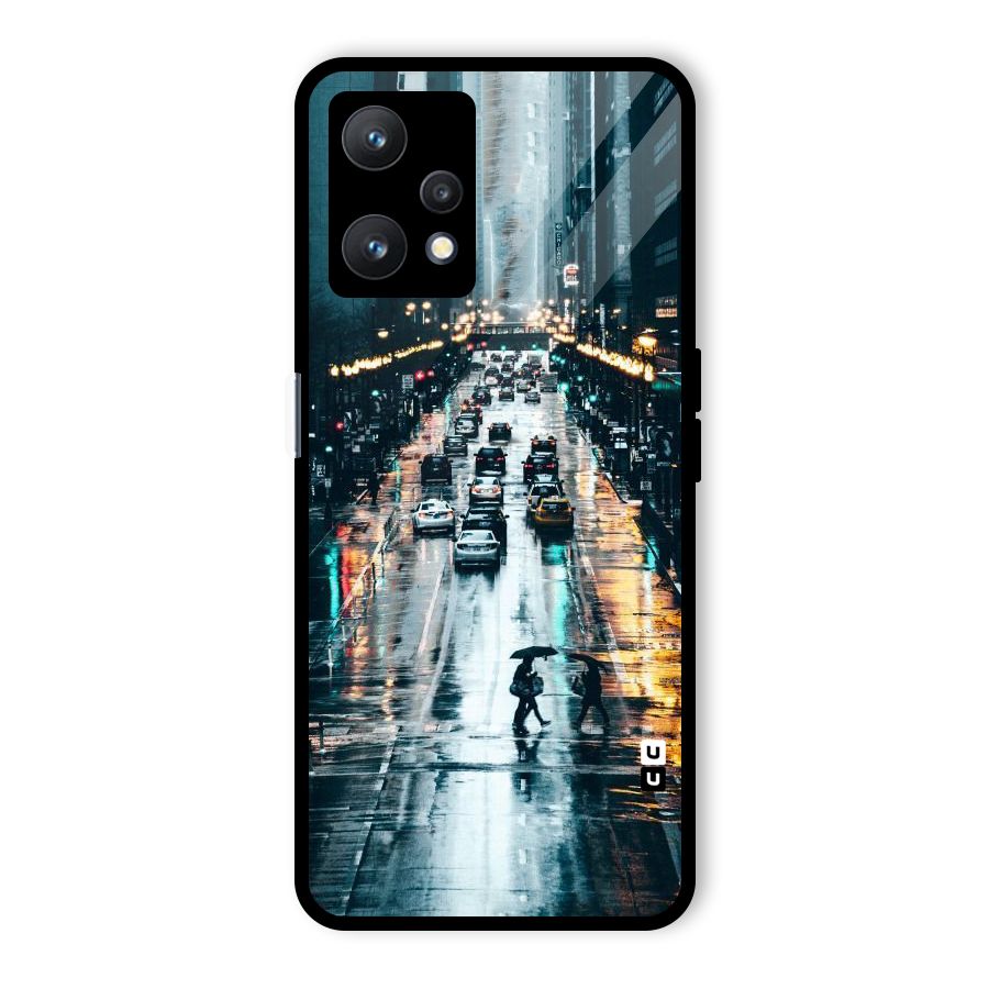 NY Streets Rainy Glass Back Case for Realme 9 Pro 5G