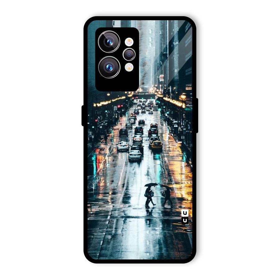 NY Streets Rainy Glass Back Case for Realme GT2 Pro