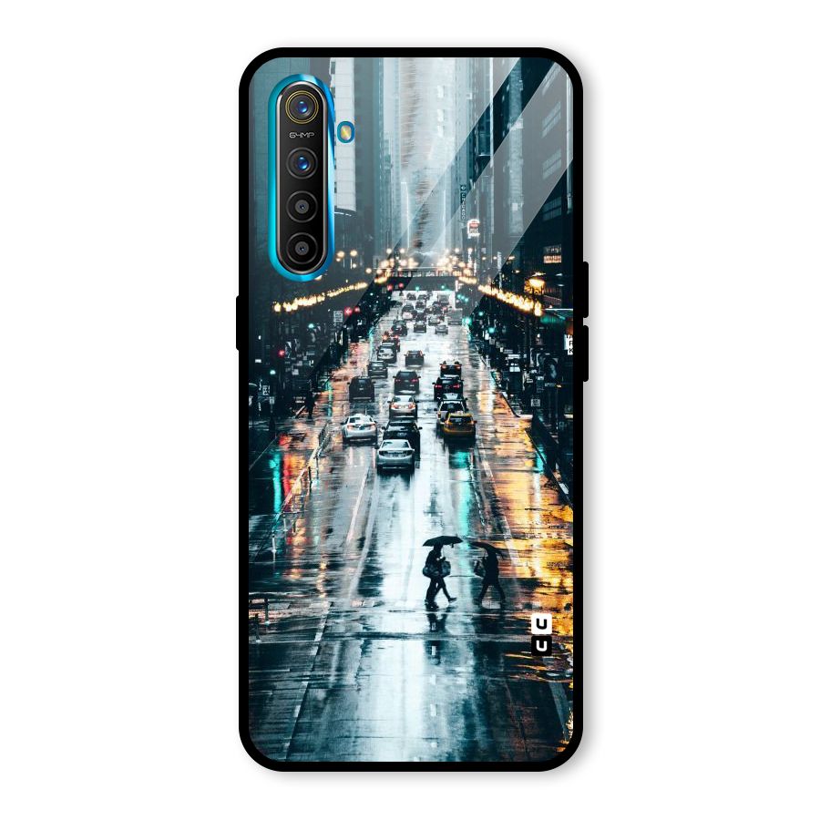 NY Streets Rainy Glass Back Case for Realme X2