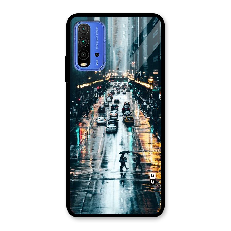 NY Streets Rainy Glass Back Case for Redmi 9 Power