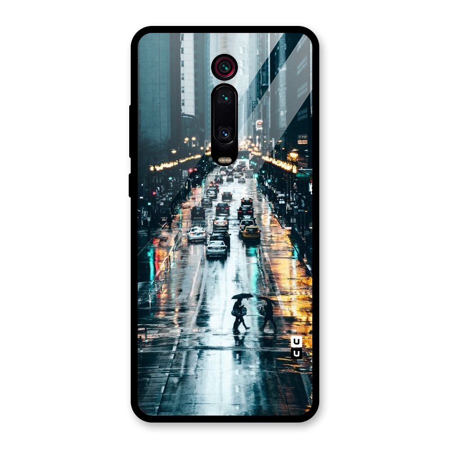 NY Streets Rainy Glass Back Case for Redmi K20