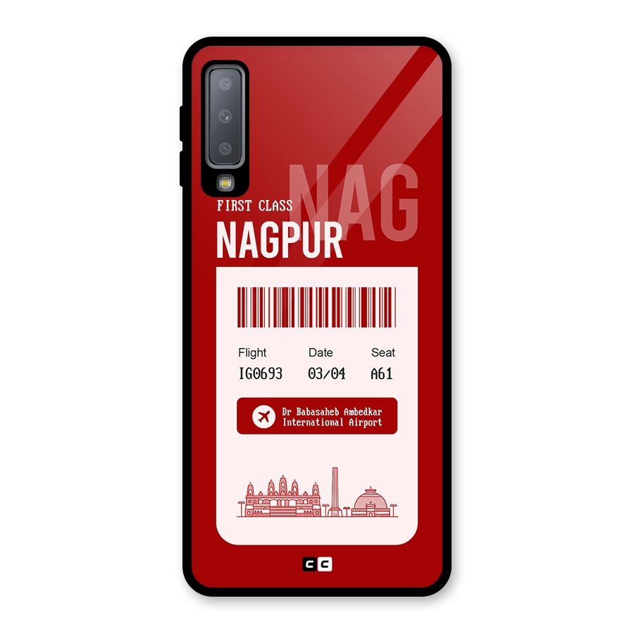Nagpur Boarding Pass Glass Back Case for Galaxy A7 (2018)