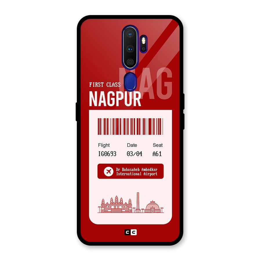 Nagpur Boarding Pass Glass Back Case for Oppo A9 (2020)