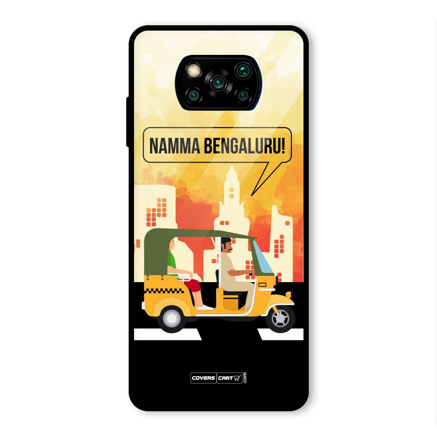 Namma Bengaluru Glass Back Case for Poco X3 Pro