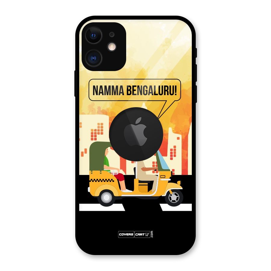 Namma Bengaluru Glass Back Case for iPhone 11 Logo Cut