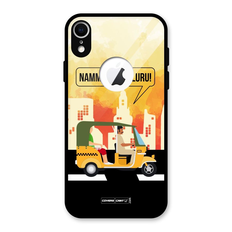 Namma Bengaluru Glass Back Case for iPhone XR Logo Cut