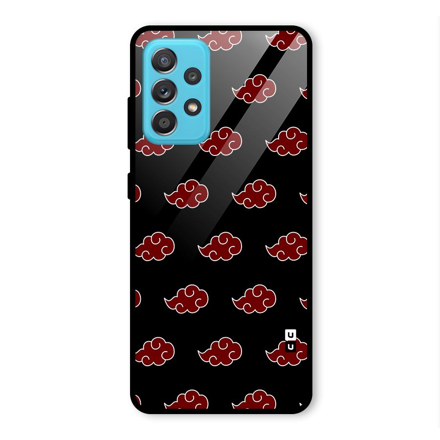 Naruto Akatsuki Pattern Glass Back Case for Galaxy A52s 5G