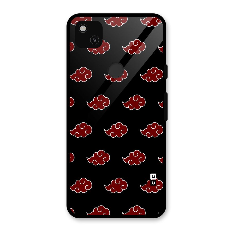 Naruto Akatsuki Pattern Glass Back Case for Google Pixel 4a