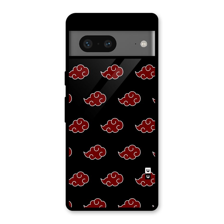 Naruto Akatsuki Pattern Glass Back Case for Google Pixel 7