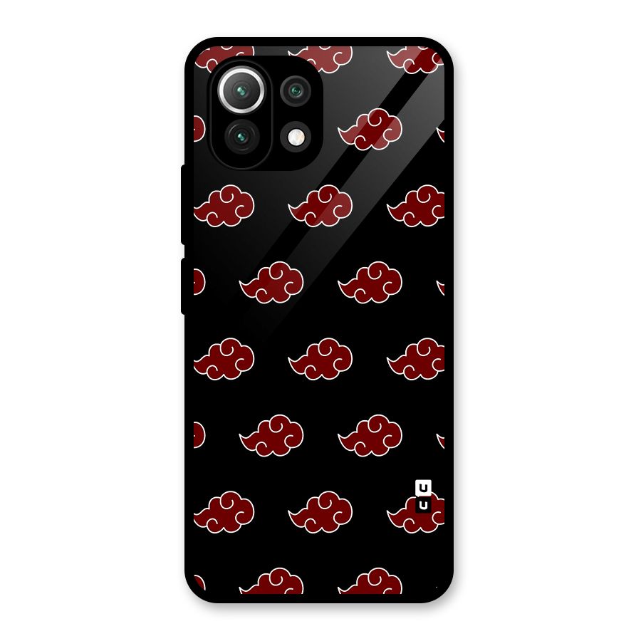 Naruto Akatsuki Pattern Glass Back Case for Mi 11 Lite