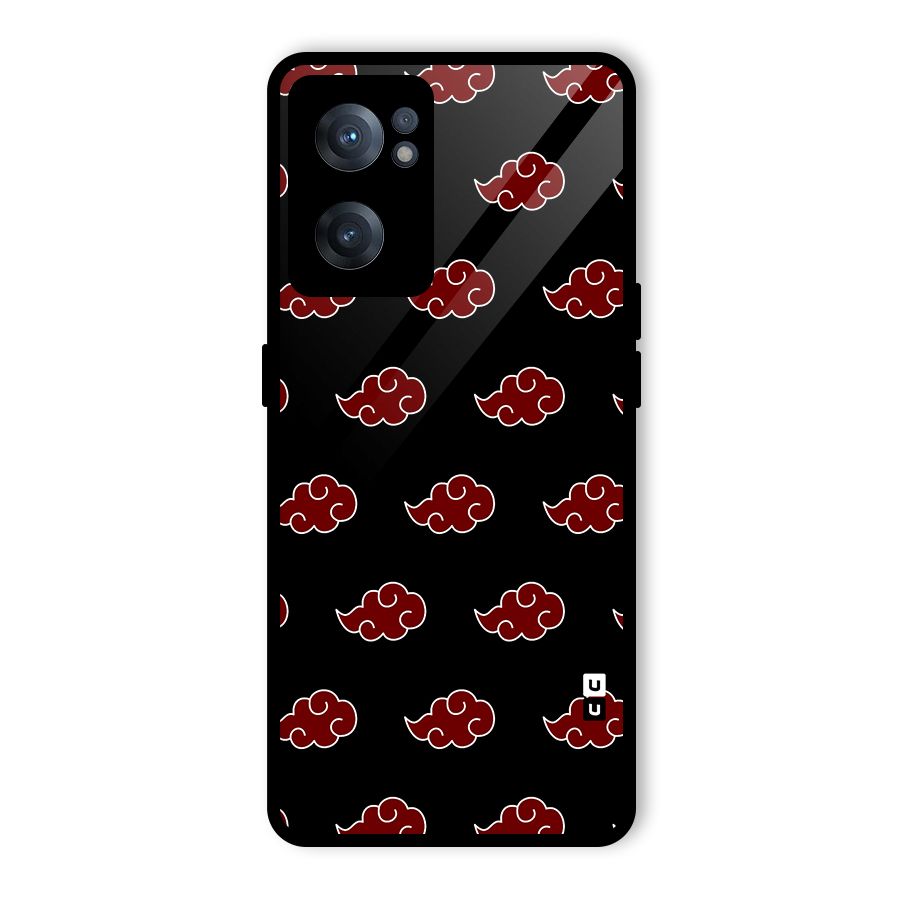 Naruto Akatsuki Pattern Glass Back Case for OnePlus Nord CE 2 5G