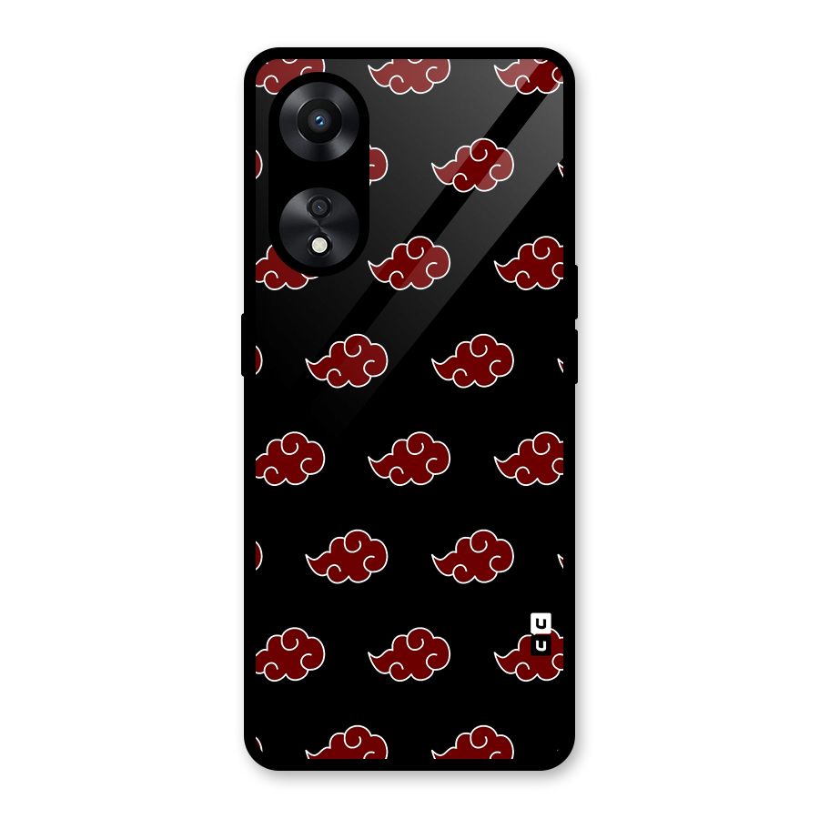 Naruto Akatsuki Pattern Glass Back Case for Oppo A78