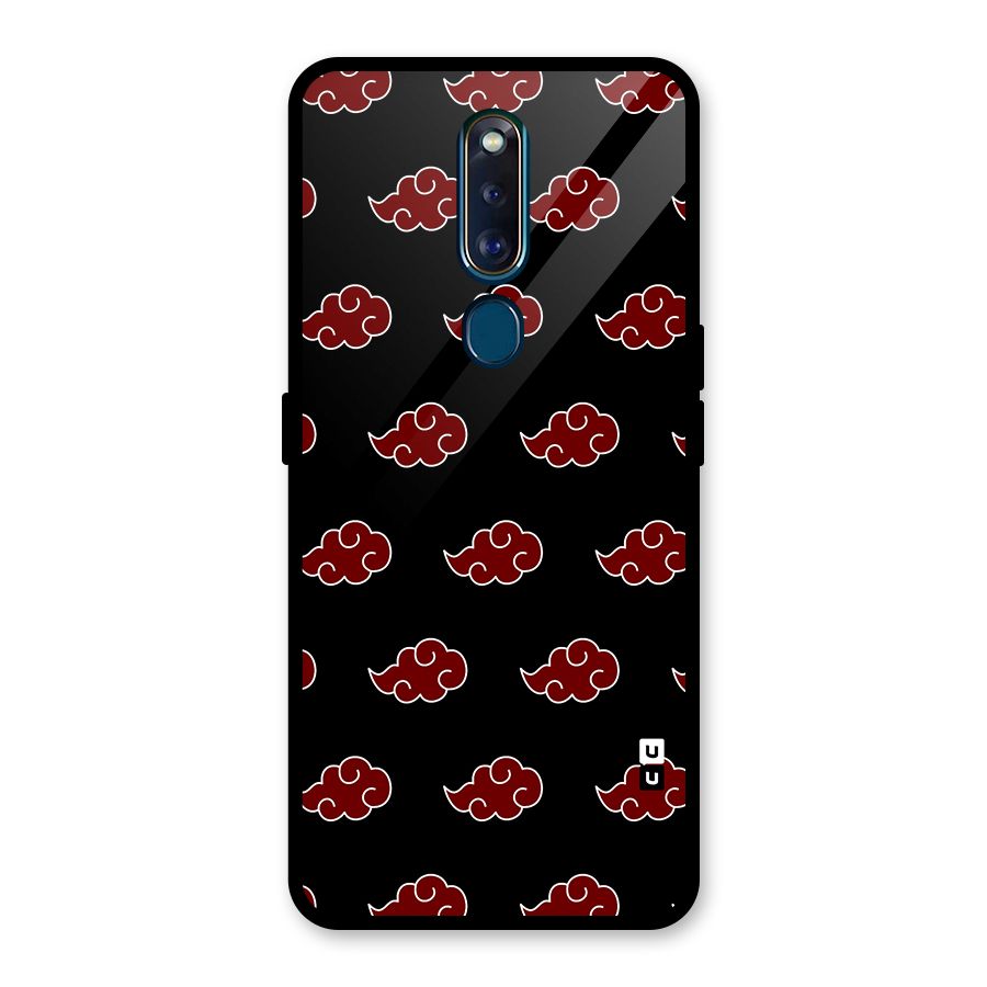 Naruto Akatsuki Pattern Glass Back Case for Oppo F11 Pro