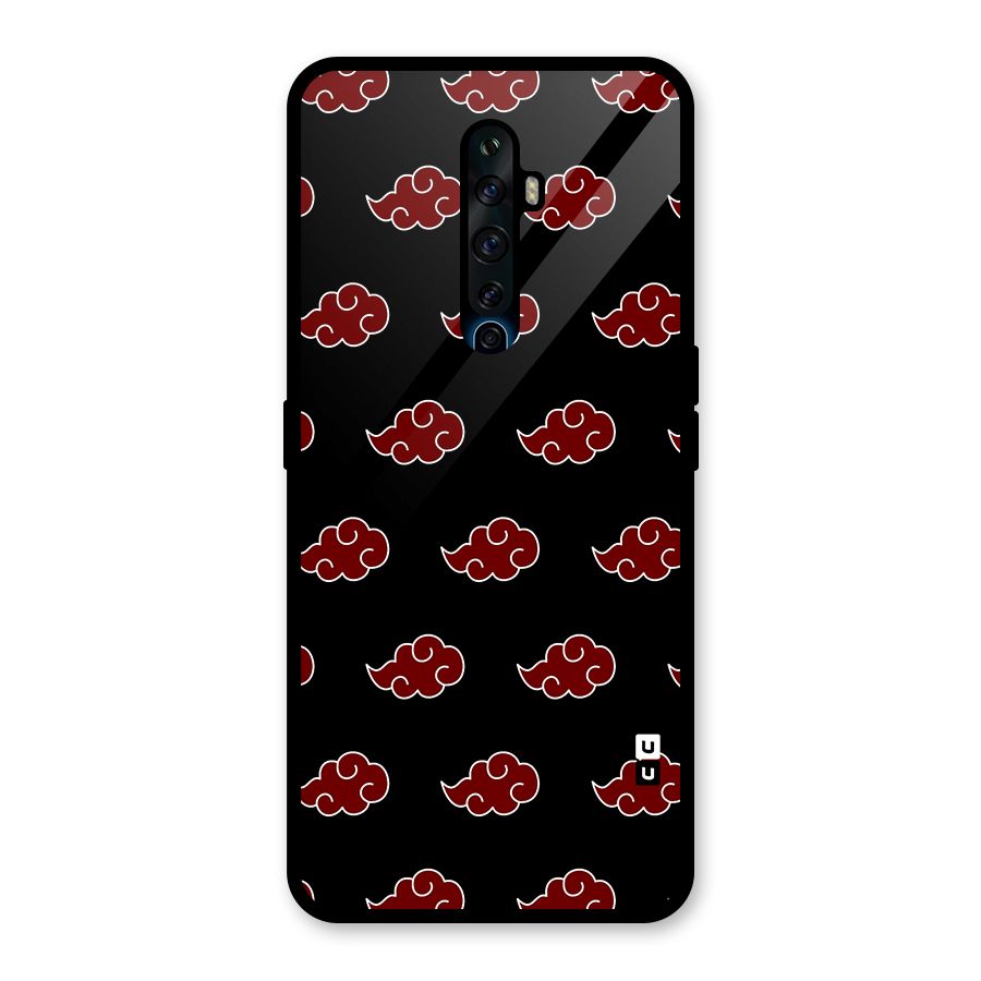 Naruto Akatsuki Pattern Glass Back Case for Oppo Reno2 Z