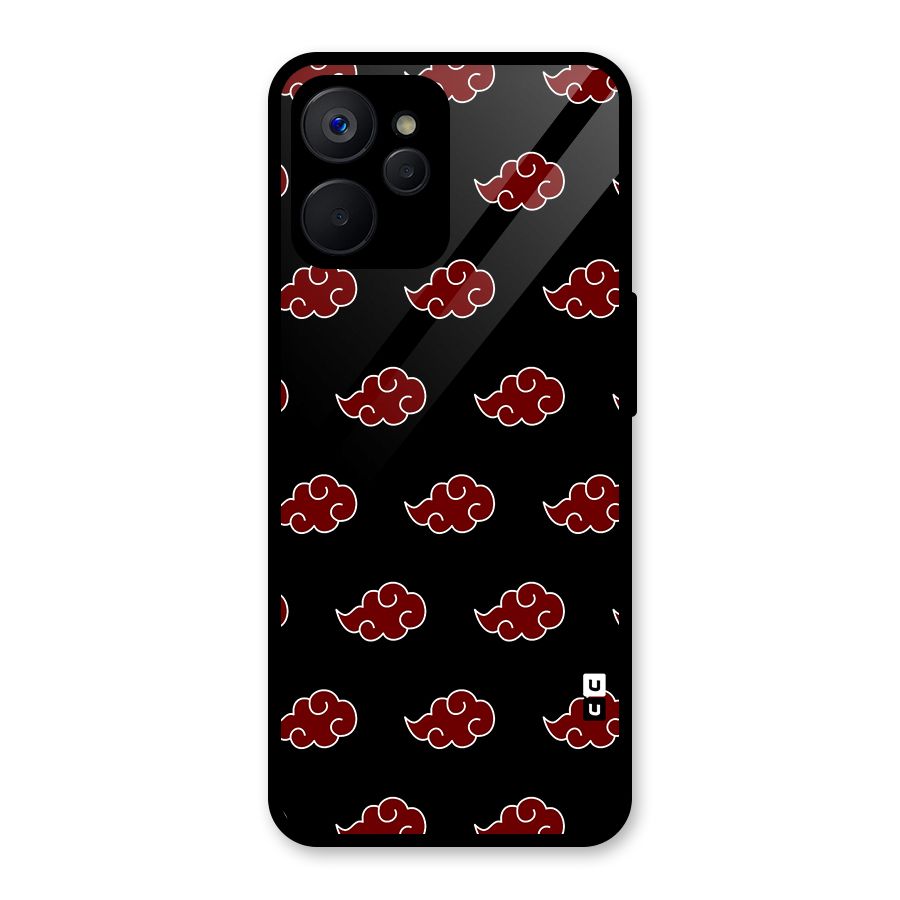Naruto Akatsuki Pattern Glass Back Case for Realme 9i 5G