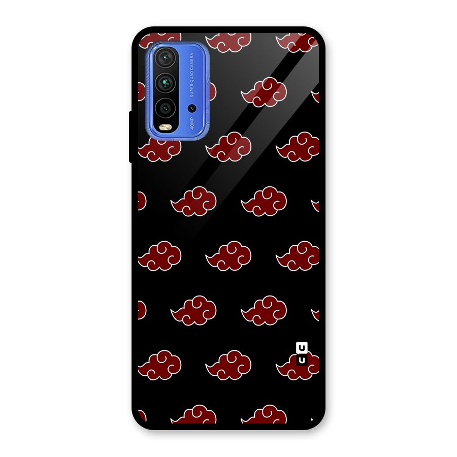 Naruto Akatsuki Pattern Glass Back Case for Redmi 9 Power