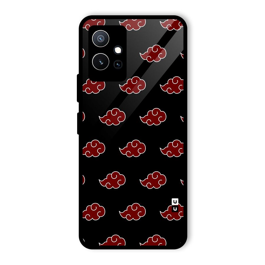 Naruto Akatsuki Pattern Glass Back Case for Vivo T1 5G