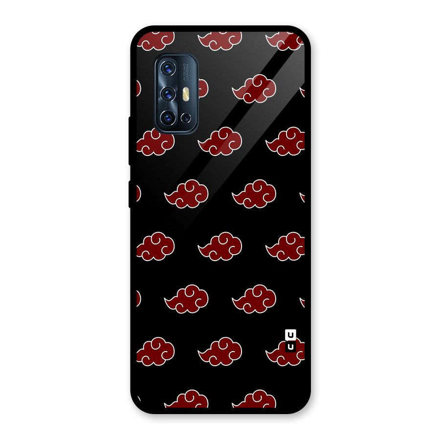 Naruto Akatsuki Pattern Glass Back Case for Vivo V17