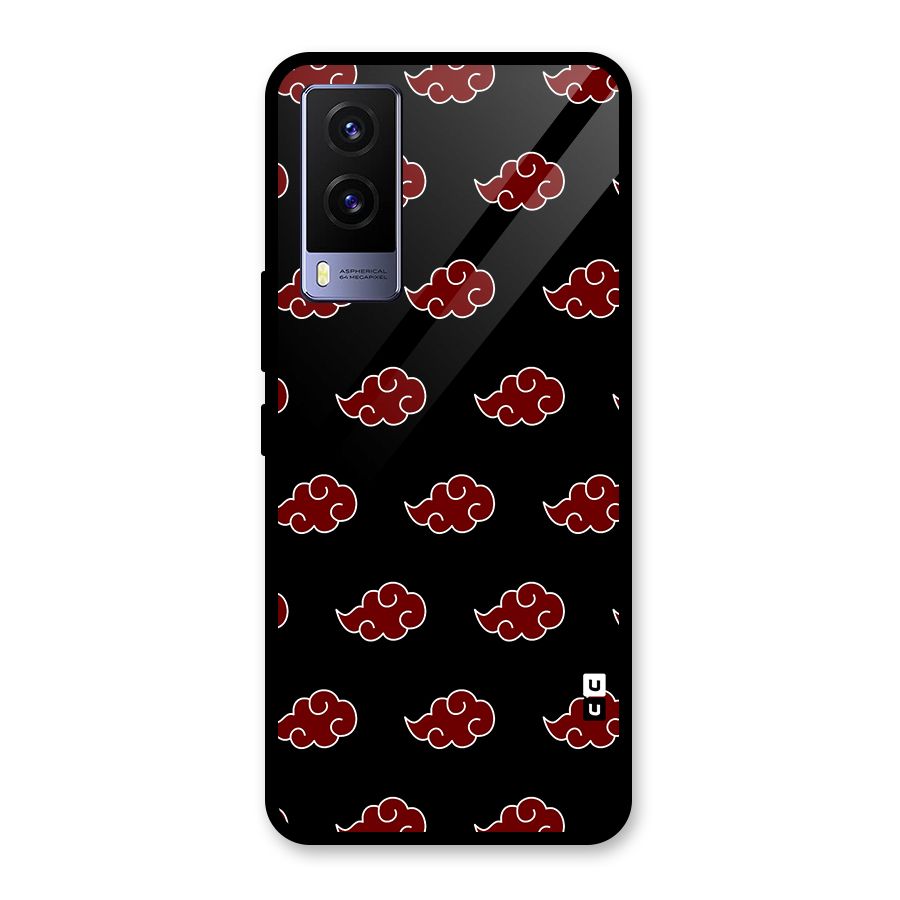 Naruto Akatsuki Pattern Glass Back Case for Vivo V21e 5G