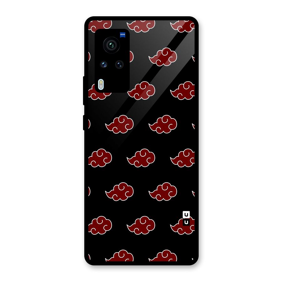 Naruto Akatsuki Pattern Glass Back Case for Vivo X60 Pro