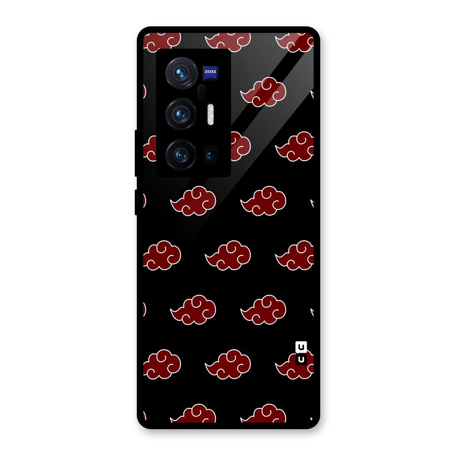 Naruto Akatsuki Pattern Glass Back Case for Vivo X70 Pro Plus