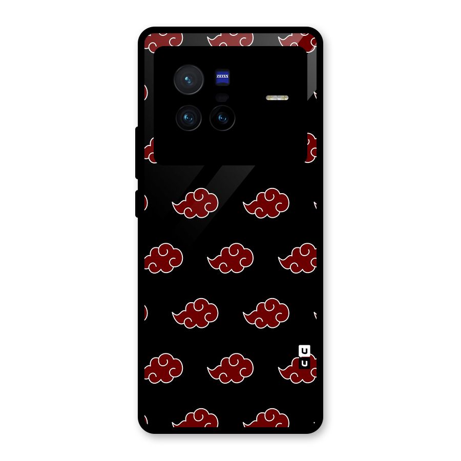 Naruto Akatsuki Pattern Glass Back Case for Vivo X80