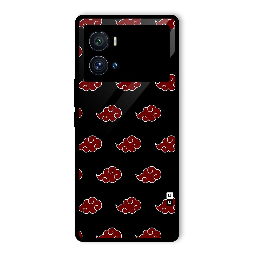 Naruto Akatsuki Pattern Glass Back Case for Vivo iQOO 9 Pro