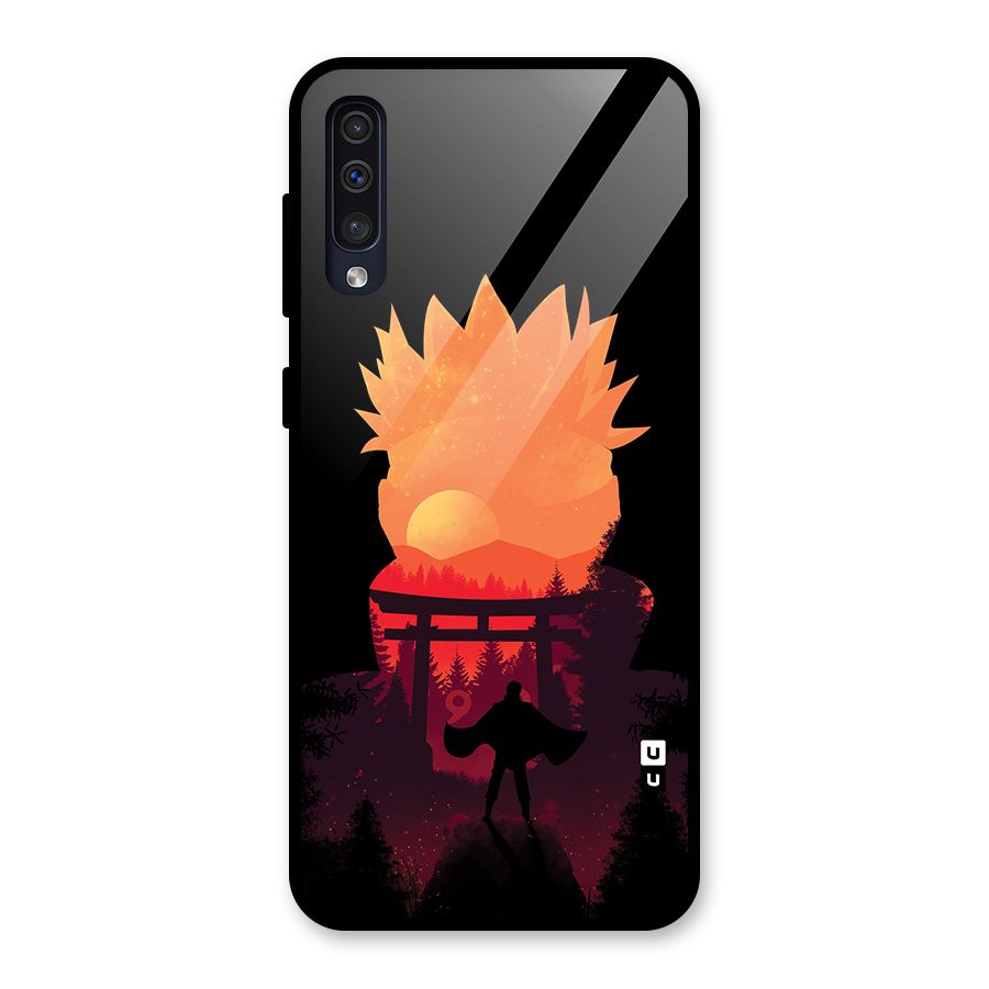 Naruto Anime Sunset Art Glass Back Case for Galaxy A50s