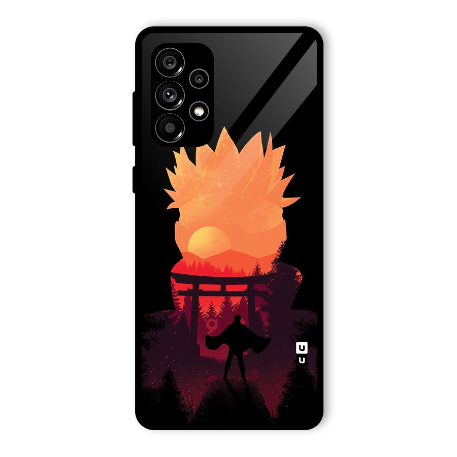 Naruto Anime Sunset Art Glass Back Case for Galaxy A73 5G