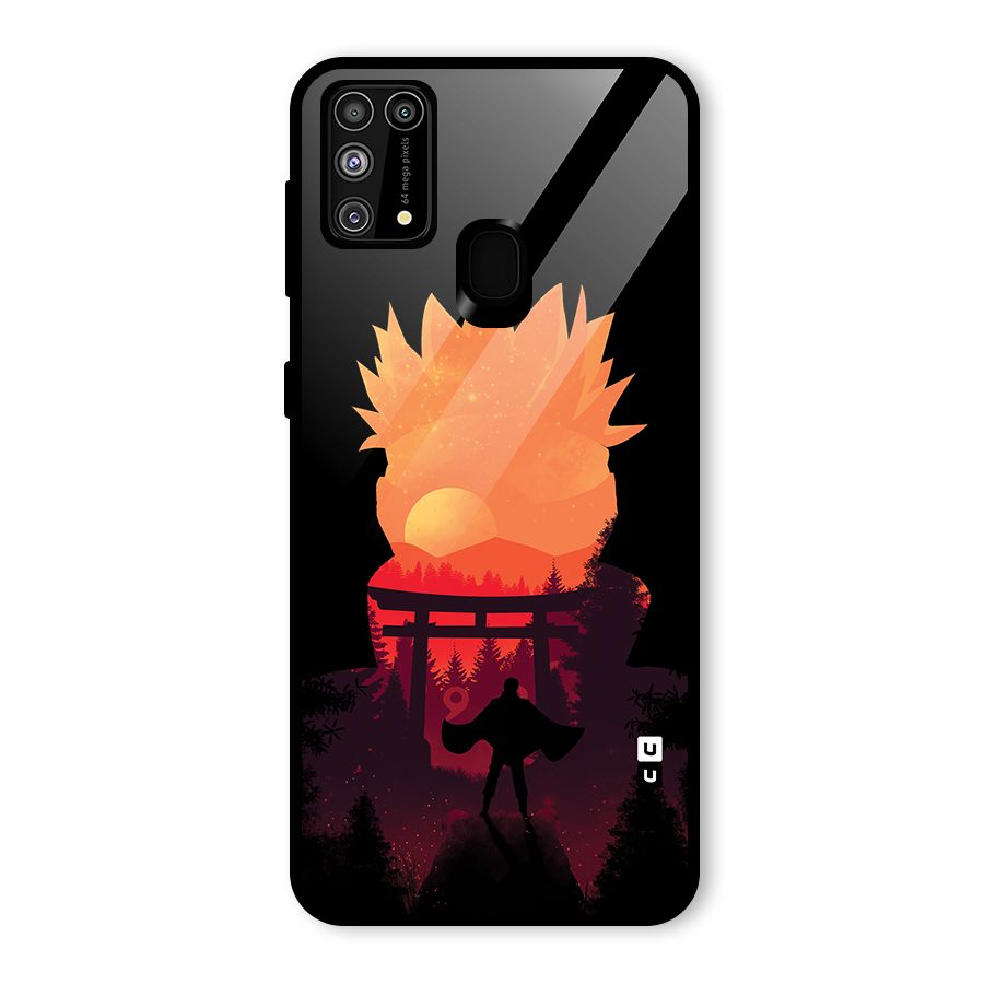 Naruto Anime Sunset Art Glass Back Case for Galaxy F41