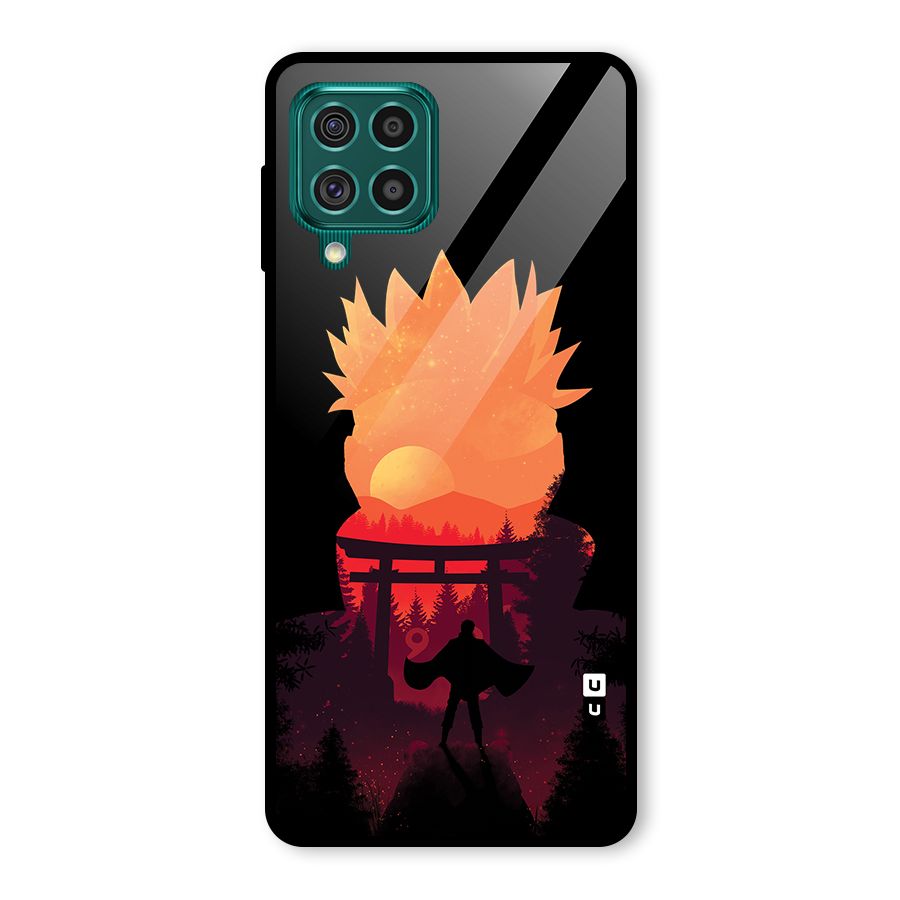 Naruto Anime Sunset Art Glass Back Case for Galaxy F62