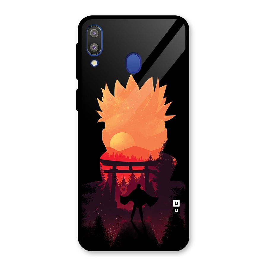 Naruto Anime Sunset Art Glass Back Case for Galaxy M20