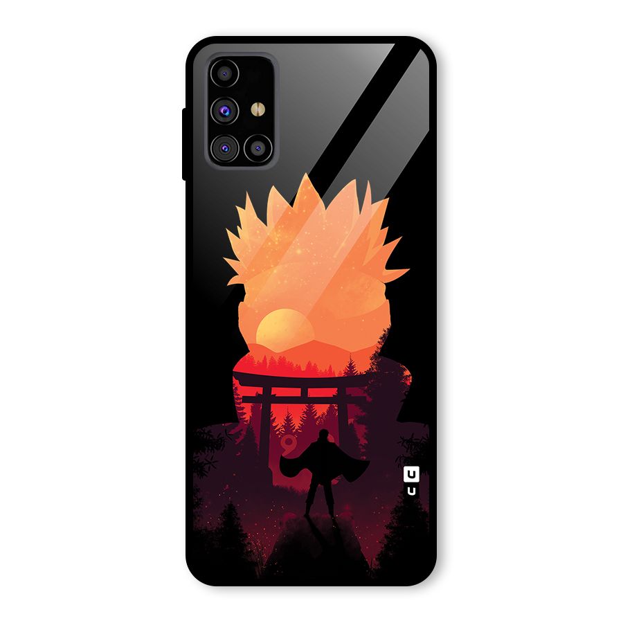 Naruto Anime Sunset Art Glass Back Case for Galaxy M31s
