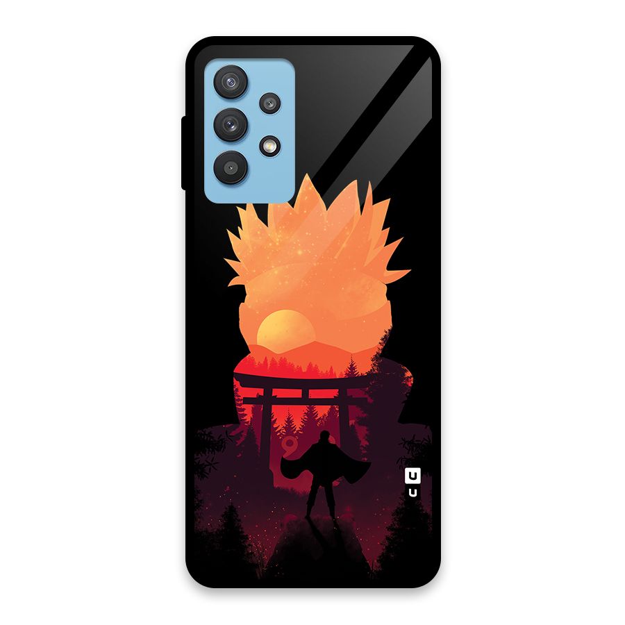 Naruto Anime Sunset Art Glass Back Case for Galaxy M32 5G