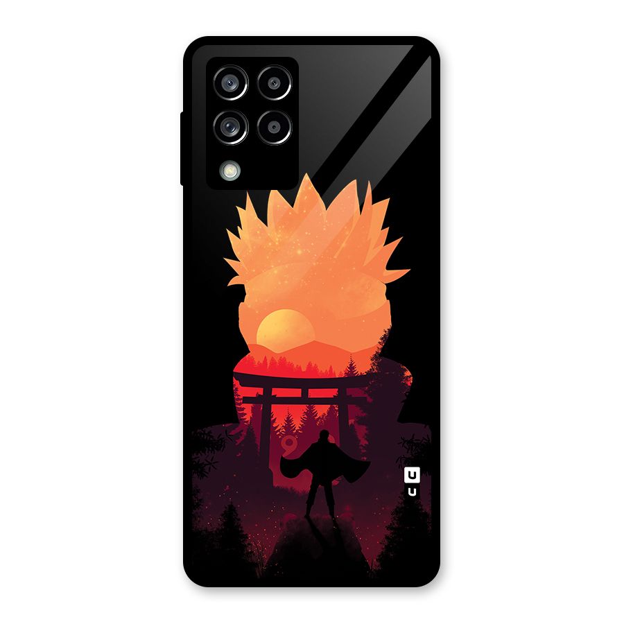 Naruto Anime Sunset Art Glass Back Case for Galaxy M53 5G