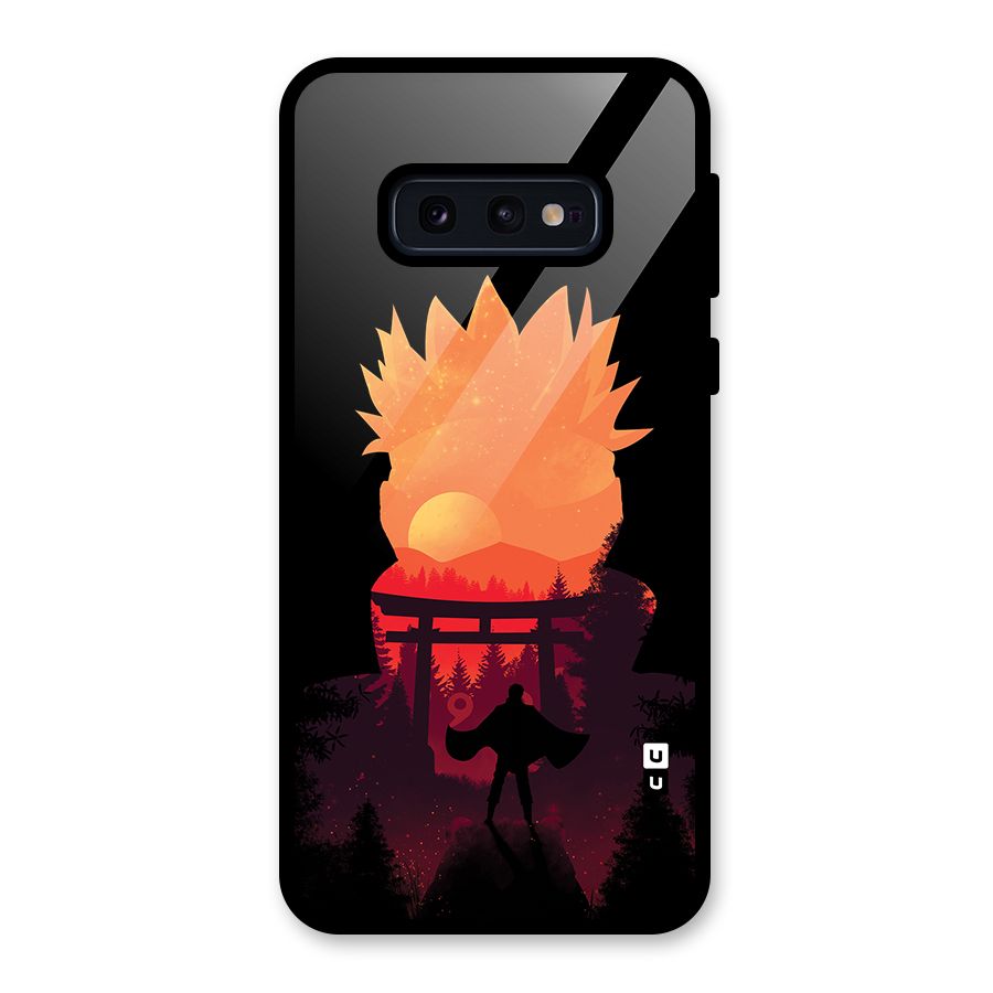 Naruto Anime Sunset Art Glass Back Case for Galaxy S10e