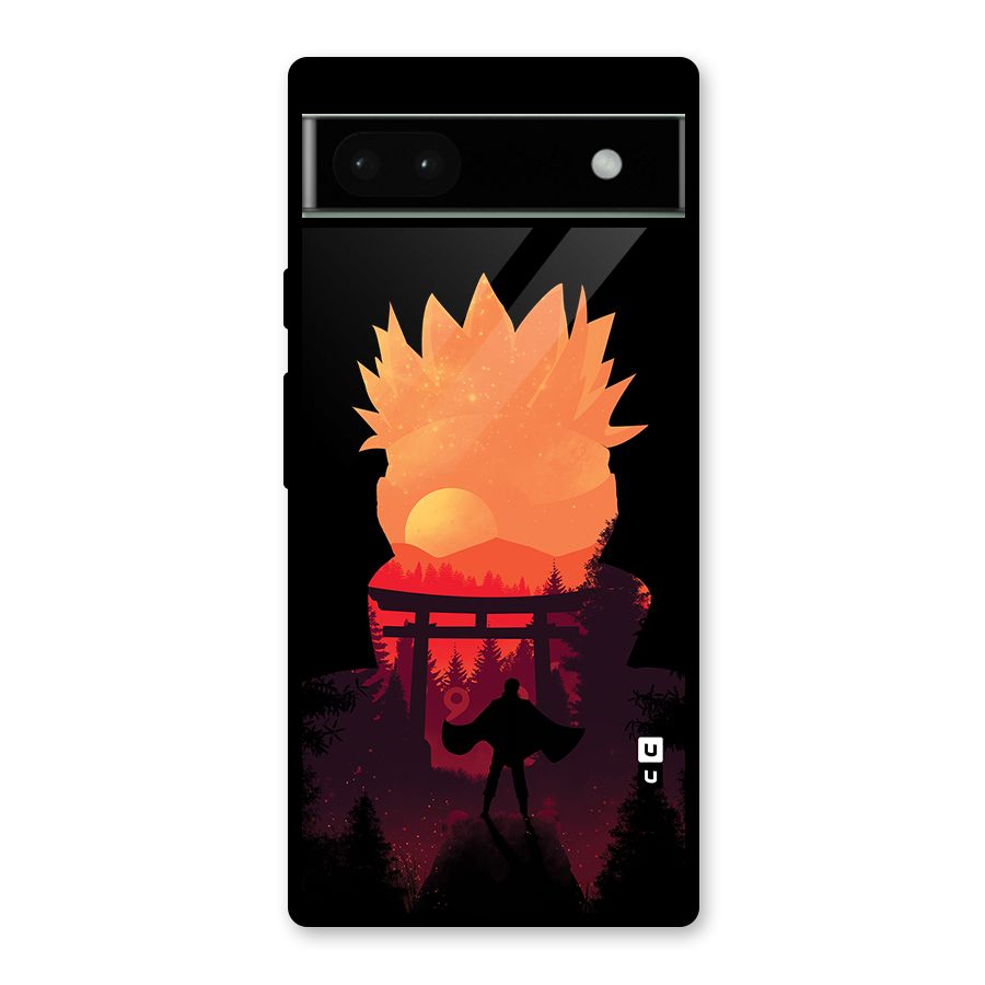 Naruto Anime Sunset Art Glass Back Case for Google Pixel 6a